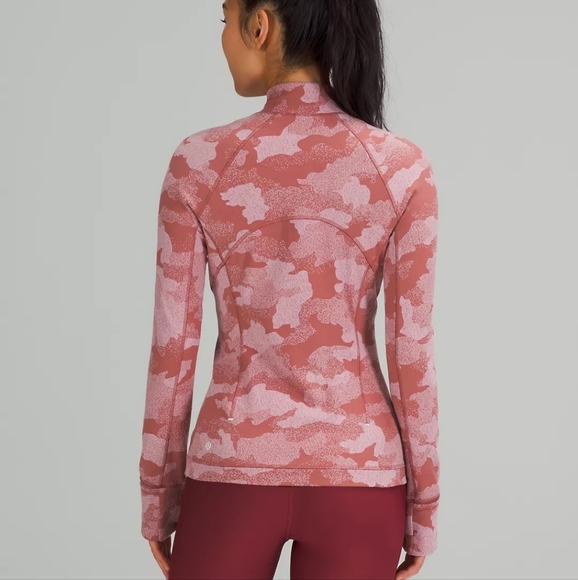 It's Rulu Run Half-Zip - Heritage Speckle Camo Jacquard Soft Cranberry Pink - 6 - Picture 3 of 8